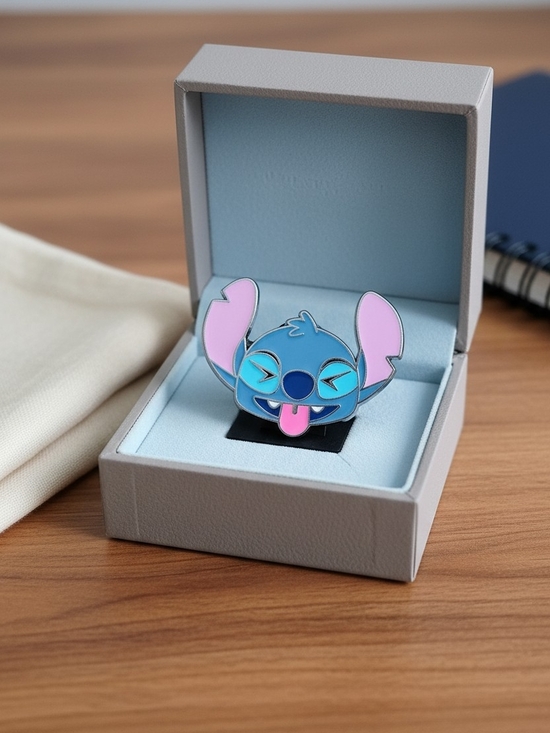 Disney Accessories - Disney Blue and Pink Stitch Character Enamel Pin